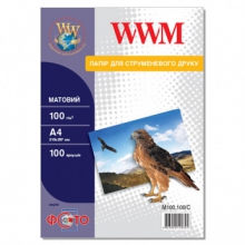 Фотопапір WWM матовий 100Г/м кв, А4 100л (M100.100/C) w_M100.100/C
