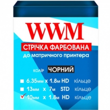 Стрічка фарбуюча WWM 10мм х 1.8м HD кільце Refill Black (R10.1.8H) w_R10.1.8H