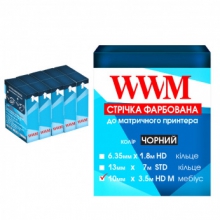 Стрічка фарбуюча WWM 10мм х 3.5 м HD лівий Black (R10.3.5HM5) 5шт w_R10.3.5HM5